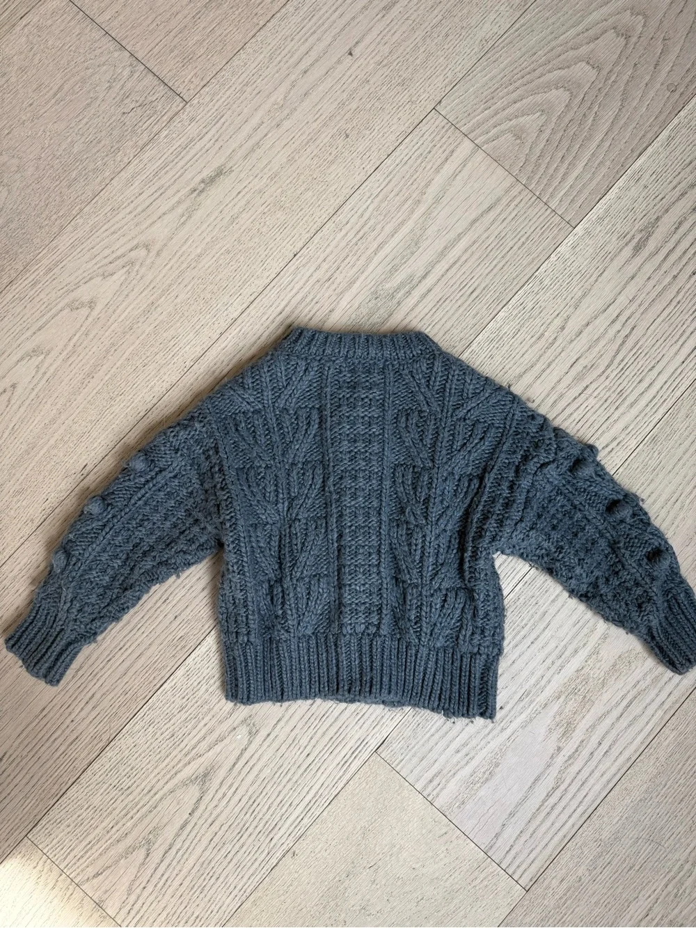 Rylee + Cru Charcoal Knit Bobble Cardigan